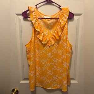 Lauren Conrad Floral Print Sleeveless Blouse